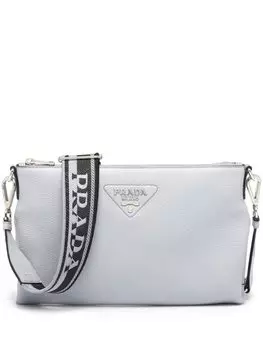 Сумка на плечо с логотипом Prada, серый