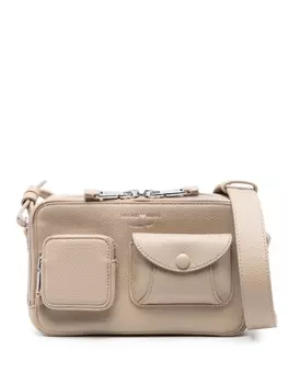 Сумка на плечо с молнией Emporio Armani, коричневый