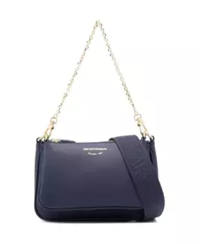 Сумка на плечо с принтом оленя Emporio Armani, синий