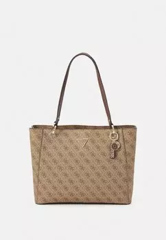 Сумка NOELLE NOEL TOTE Guess, молочный логотип/коричневый