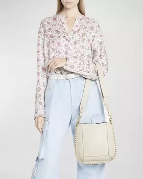 Сумка Oskan из зернистой кожи с заклепками Isabel Marant