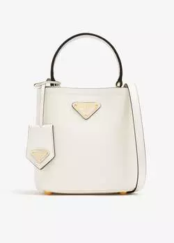 Сумка Prada Double Leather Mini, белый