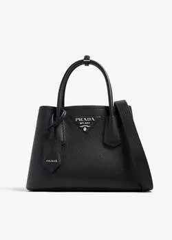 Сумка Prada Double Leather Mini, черный
