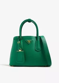 Сумка Prada Double Saffiano Leather Mini, зеленый