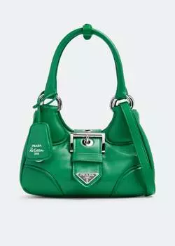 Сумка Prada Moon Padded Leather, зеленый