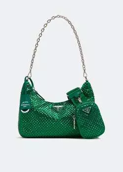 Сумка Prada Re-Edition 2005 Leather Mini, зеленый
