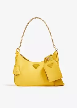 Сумка Prada Re-Edition 2005 Saffiano Leather, желтый
