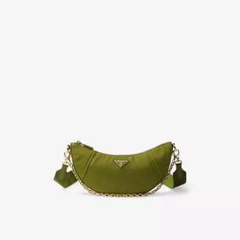 Сумка Prada с брендовой табличкой, зеленый