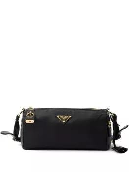 Сумка Prada с кожаной отделкой, черный