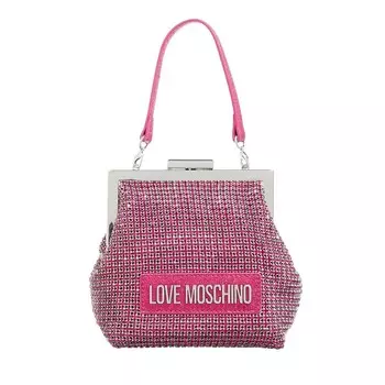 Сумка пурпурный+пурпурный Love Moschino, розовый