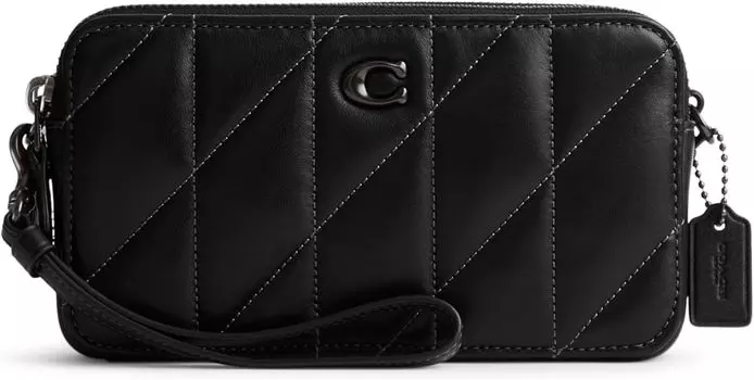 Сумка Quilted Pillow Leather Kira Crossbody COACH, черный