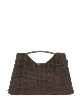 Сумка с верхней ручкой под крокодила GIANNI CHIARINI, коричневый