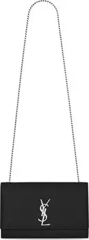 Сумка Saint Laurent Kate Medium Leather Shoulder Bag Black, черный