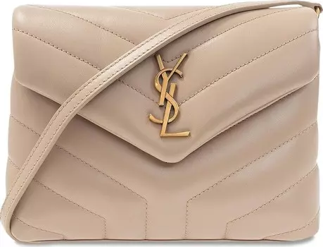 Сумка Saint Laurent Loulou Shoulder Bag Dark Beige, загар