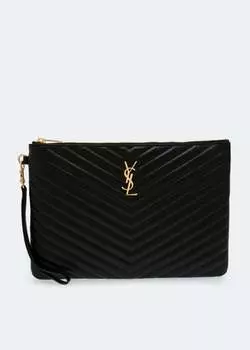 Сумка SAINT LAURENT Monogramme pouch, черный