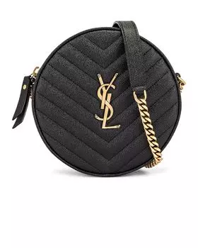 Сумка Saint Laurent Monogramme Round, черный