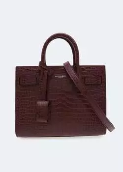 Сумка SAINT LAURENT Nano Sac de Jour tote bag, красный