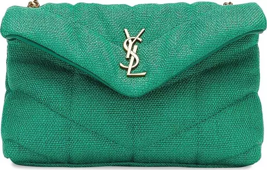 Сумка Saint Laurent Puffer Toy Bag Basil, зеленый