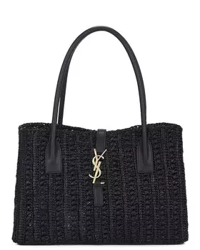 Сумка Saint Laurent Rectangular Panier Tote, неро