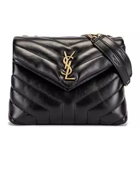 Сумка Saint Laurent Small Supple Monogramme Loulou Chain, черный