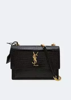 Сумка SAINT LAURENT Sunset medium chain, черный