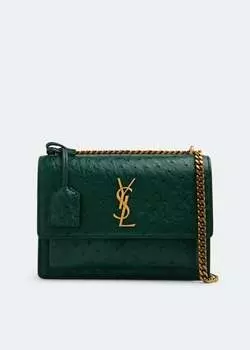 Сумка SAINT LAURENT Sunset medium chain bag, зеленый