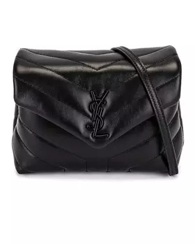 Сумка Saint Laurent Toy Strap Loulou, цвет Black & Black