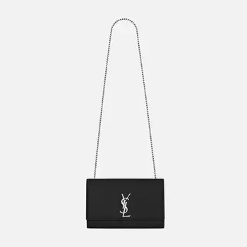 Сумка Saint Laurent YSL Kate M Bag Silver Hardware, цвет Nero