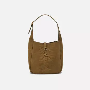 Сумка Saint Laurent YSL S Le 5A7 Tote in Lizard Printed Nubuck, цвет Dark Pistachio