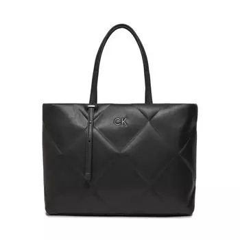 Сумка-шоппер Calvin Klein Re-LockQuilt Tote, черный