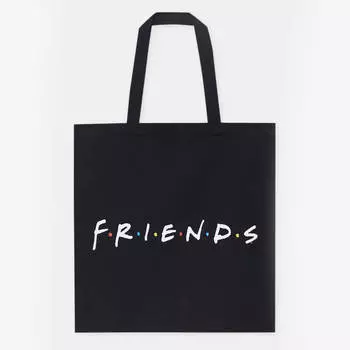 Сумка-шоппер Pull&Bear Friends, черный