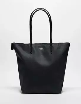 Сумка-шоппер с логотипом в черном цвете Lacoste