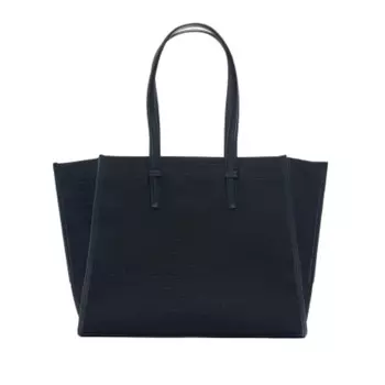 Сумка-шоппер с тиснением Zara, черный