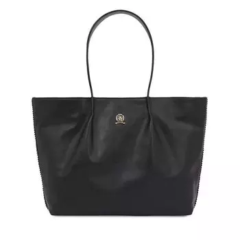Сумка-шоппер Tommy Hilfiger CrestLeather Tote, черный