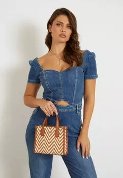 Сумка SILVANA Guess, цвет mehrfarbig braun