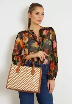 Сумка SILVANA Guess, цвет mehrfarbig braun
