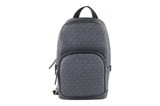 Сумка-слинг через плечо Michael Kors Cooper Medium Signature PVC Commuter, черный
