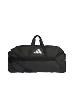 Сумка спортивная Adidas 62 л с логотипом бренда, черно-белый