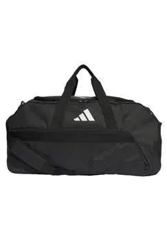 Сумка спортивная Adidas 39,5 л с логотипом бренда, черно-белый