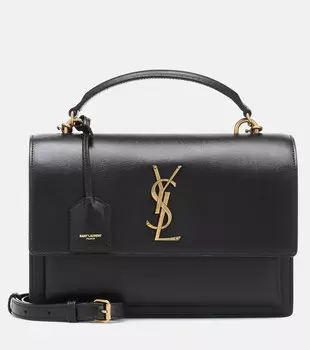 Сумка Sunset из кожи среднего размера Saint Laurent, черный