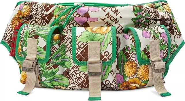 Сумка The North Face x Gucci Utility Beltpack Floral Green, зеленый