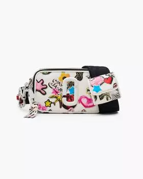 Сумка The Sticker Snapshot Marc Jacobs, цвет White Multi