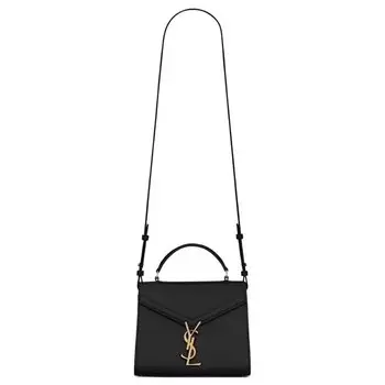 Сумка top-handle Saint Laurent Cassandra Mini Top Handle, черный