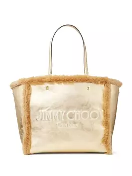 Сумка-тоут Avenue из овчины Jimmy Choo, золотистый