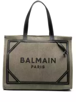 Сумка-тоут B-Army из канваса BALMAIN, зеленый