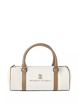 Сумка-тоут Barrel Brunello Cucinelli, белый
