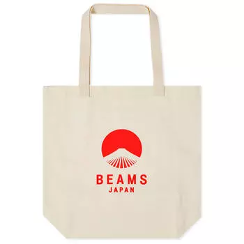 Сумка-тоут Beams Japan, белый/красный