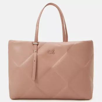 Сумка-тоут Calvin Klein Lock Quilt, светло-розовый