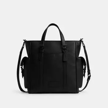 Сумка-тоут Coach Outlet Sprint, цвет black copper finish/black/black