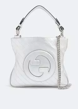 Сумка-тоут Gucci Blondie Small, серебряный